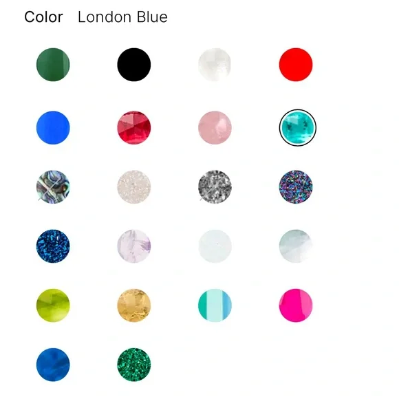 Elisa Gold Pendant Necklace in London Blue Glass - Picture 2 of 7